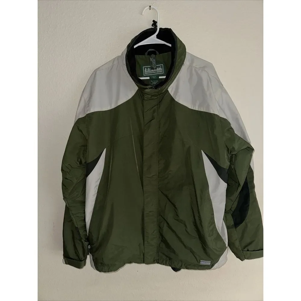 LL Bean Men's 3-in-1 Interchange Ski Jacket Full Zip‎ Nylon Green